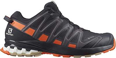 Salomon XA Pro 3D V8 Gore-Tex (impermeable) Hombre Zapatos de trail running, Azul (Night Sky/Red Orange/Safari), 47 ⅓ EU