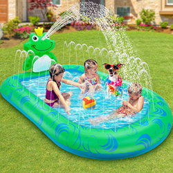 COOLJOY Splash Pool, Rana Piscina Hinchable con Rociadores Piscina Niños, Piscina Infantil para Niños Inchables Piscina, Piscina de Juego de Verano pa precio