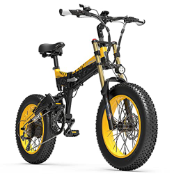 X3000plus-UP Bicicleta eléctrica Plegable para Hombres y Mujeres, Bicicleta montaña 20 Pulgadas, Horquilla Delantera con amortiguadores neumáticos (Ye características