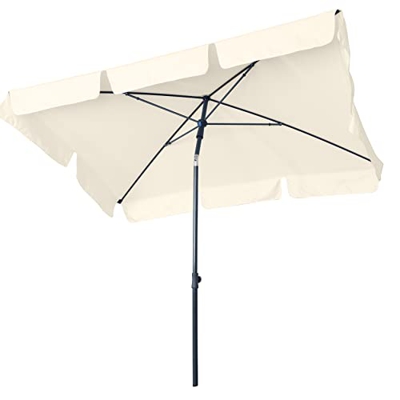 GARDENIA Sombrilla parasol balcón exterior terraza jardín beige crema 200 x 130 con articulación