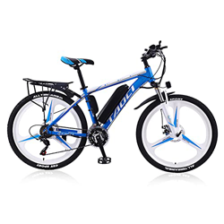 AKEZ Bicicleta eléctrica de montaña de 26 Pulgadas, para Hombre y Mujer, batería de Litio extraíble, 36 V, para Ciclismo al Aire Libre, Color Azul características