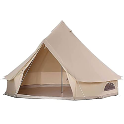 MXCYSJX Tienda De Yurta para 3-5 Personas Tienda De Campaña Redonda, Tienda De Cúpula De Festival De 9.84FT / 3M 100% Lona De Algodón Tienda De Campañ características