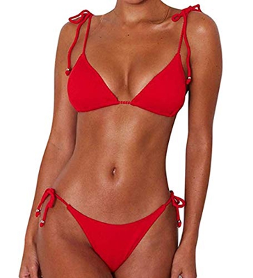 Yutdeng Traje De Baño Bikinis Mujer 2022 Verano Tirantes Push Up Llanura Colores Trajes de Baño de Dos Piezas Talla Grande Conjuntos de Bikini Mujer,R