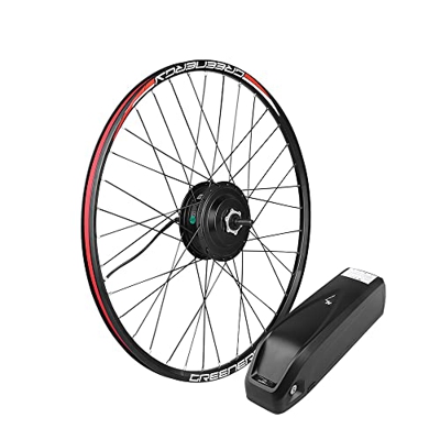 Bafang Kit de Conversión de Bicicleta 48V 500W Motor de Cubo Delantero para Bicicleta 26 Pulgadas 27,5 Pulgadas 700C Kit de Rueda Delantera con Pantal