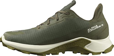 Salomon ALPHACROSS 3 Gore-Tex, Trail Running Shoe Hombre, Olive Night, 42 2/3 EU