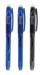 Idena 10085 – Bolígrafo roller borrable, 2 x Azul/1 x Negro características