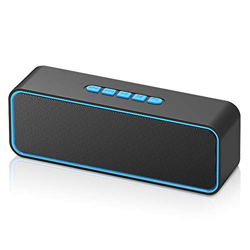 Altavoz Bluetooth portátil Sonkir, Altavoz inalámbrico Bluetooth 5.0 con Graves estéreo 3D Hi-Fi, batería incorporada de 1500 mAh, Tiempo de reproducc en oferta