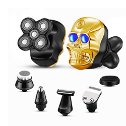 TZL Afeitadora Eléctrica Hombre 6 en 1 Afeitadora Cabeza Hombre USB Impermeable Maquina De Afeitar Hombre para Nariz Oreja Barbero Rotary Afeitadora B en oferta