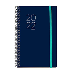 Miquelrius - Agenda anual 2022 Urban - Día Página - Tamaño Activa 117 x 182 mm - Cubierta flexible polipropileno opaco - Marino - Español características