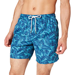 Cortefiel BAÑO Hojas Repreve Poliester Reciclado Bañador, Turquesa/Pato, S para Hombre precio