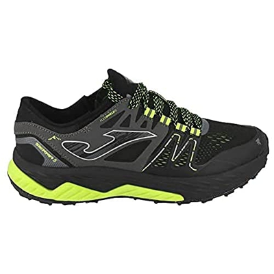 Joma Serie Sierra, Zapatillas para Correr Hombre, Negro-Amarillo Fluor, 46 EU