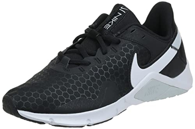 Nike Wmns Legend Essential 2, Zapatos de Entrenamiento Mujer, Black/White-Pure Platinum, 36.5 EU