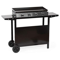 BENEFFITO Cooker - Plancha Gas 4 quemadores 8 KW - Carro con Ruedas - Acero esmaltado - Quemadores de Acero Inoxidable en oferta