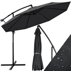 tillvex 300 cm Sombrilla Excentrico | Parasol para Terraza Jardín Balcón Patio | con Manivela y Base en Cruz, giratorio 360º, Protección UV en oferta