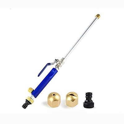 Lavadora de alta presión con extremo de latón Manguera de jardín 2 boquillas Varilla de lavado de pistola de agua para el jardín del hogar Limpieza de