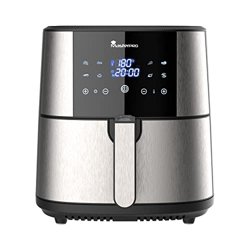 MasterPro Foodies | Freidora Sin Aceite |AirFryer XXL con Capacidad de 6L y 1800W de Potencia | Con Pantalla LED Táctil y Cesta Antiadherente | Freido en oferta