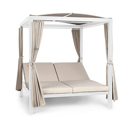 Blumfeldt Eremitage Tumbona para 2 Personas, Cama para Exterior con Respaldo reclinable, Tumbona de jardìn on Fundas hidófugas, con Techo, Tipo: Doubl precio