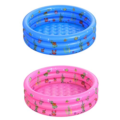 Heall Piscina Inflable Bañera Redonda Redonda Portátil para Bebé Pink 130x40cm Surf Y Buceo-Piscinas y Accesorios-Accesorios Piscina