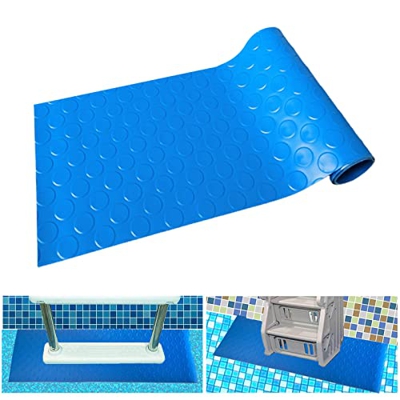 MISNODE 2 rollos de alfombrillas para escaleras de piscina, 2 mm de grosor con superficie desigual antideslizante, 2 x 36 pulgadas sobre el suelo