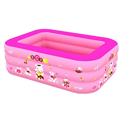 LUHAMEG Piscina Hinchable por Familia,Piscina Familiar,Tamaño Completo,Rectángulo,Material De PVC,con Bomba De Aire,Válvula De Inflado 3 En 1,para Adu