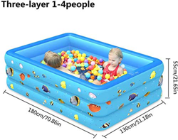 LFSTY Piscina Inflable Espesa Tres Capas durables Seguro Botas sostenibles familias Grandes Niños Niño Adultos,180CM en oferta
