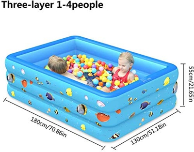 LFSTY Piscina Inflable Espesa Tres Capas durables Seguro Botas sostenibles familias Grandes Niños Niño Adultos,180CM