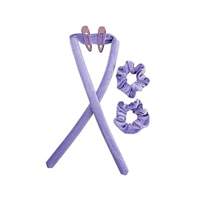 sooyg Plancha rizadora sin Calor Cilos de Pelo sin Calor for el Cabello Largo for Dormir en la Noche a la mañana. Diadema rizador de Pelo sin Calor (C