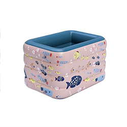 LYLY Piscina inflable con tubo de drenaje de inflado automático, piscina con bola de océano, tarjeta de temperatura del agua, piscina soplada (color r características
