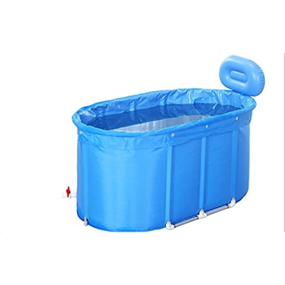 Piscina de acero inoxidable con soporte para niños, para aprender a nadar, piscina, para jardín, piscina al aire libre, piscina soplada (color: azul, 