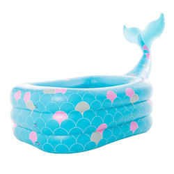 LZTET Piscina para NiñOs, Piscina Inflable, Piscina De Cisnes con Piso Suave Inflable para Exteriores, Interiores, Patio Trasero,Blue-180 * 100 * 100c características