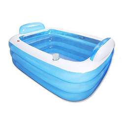 Bañera de aire inflable para adultos, inflable en capas con ranura para taza y respaldo, bañera de aire, Spa, almacenamiento plegable, bañera hinchabl características
