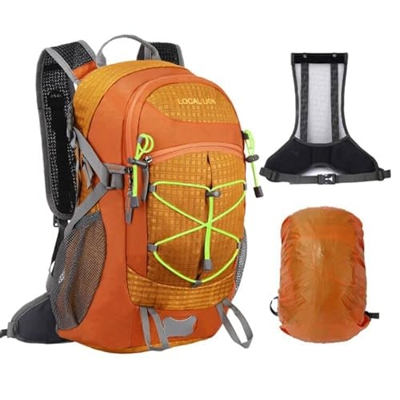 Local Lion 20L/30L Mochilas de Montaña Ligera con Cubierta Impermeable Mochila Senderismo Viajes Trekking Macutos de Acampada Marcha al Aire Libre
