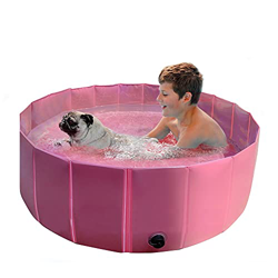Piscina para perros Piscina Piscina Portátil Plegable Plegable Perro Tina de baño Piscina de agua plegable Piscina exterior a prueba de fugas al aire  en oferta