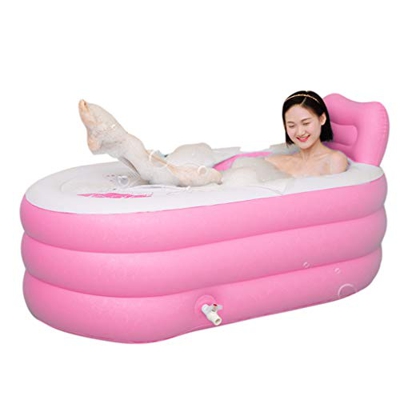 Piscinas hinchables Bañera Plegable Portátil Inflable, Bañera De Inmersión Plegable De 120 Cm para Adultos, Baño Familiar Separado, Bañera De Hidromas
