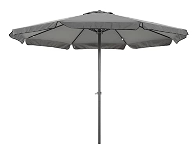 Sombrilla jardín | terraza - TH - Parasol aluminio con manivela | Color antracita | 4 metros
