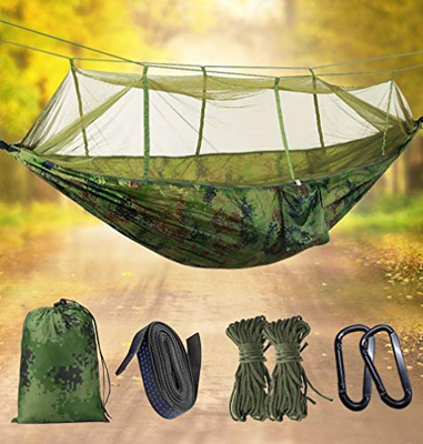 Idefair Hamaca con mosquitera, Doble hamacas de Camping, mosquitera, Impermeable, portátil y Ligera para Mochilas, Senderismo, Viajes al Aire Libre