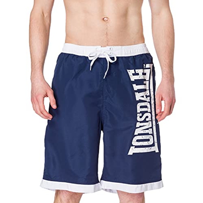 Lonsdale CLENNELL Pantalones Cortos, Blanco, XXXXL para Hombre
