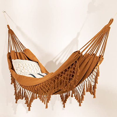 SKLUM Hamaca de Jardín Kotga Poliéster - Algodón Ocre