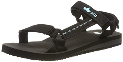 Lico Karibik V, Sandalias con Tira Vertical Unisex niños, Negro (Schwarz/Türkis Schwarz/Türkis), 27 EU