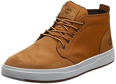 Timberland Davis Square F/L Chukka Botas de Moda para Hombre, Amarillo (Wheat Nubuck), 43.5 EU