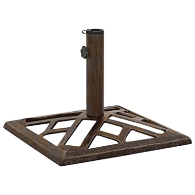 vidaXL Base de Sombrilla Soporte Parasol Refugio de Sol Verano Jardín Patio Terraza Piscina Playa Estable Duradero Hierro Fundido Bronce 44x44x31 cm