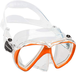 Cressi Ranger Mask Máscara de Buceo, Unisex Adulto, Transparente/Naranja, Talla única en oferta