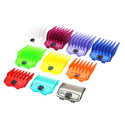 10 piezas coloridas transparentes para cortar el pelo, guía de corte, guía de corte, peine para reemplazar con guía de recortadora magnética y peine r en oferta