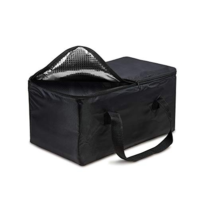 achilles Bolsa de refrigeración Bolsa de refrigeración Inserto de refrigeración para caja plegable Bolsa de refrigeración plegable Negro 37x19x20 cm