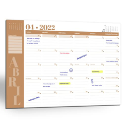 Previs Calendario 2022 Hasta Junio 2023 en A3 - Planificador 2022 Escritorio, Sobremesa y Pared - Planificador Estudio, Trabajo, Vida, Oposiciones características