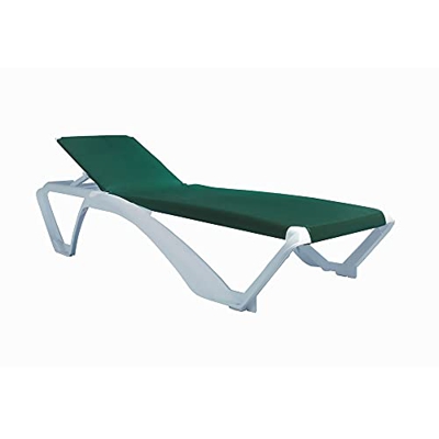 Resol Cama Tumbona, Resina, Verde, 35x190x73cm