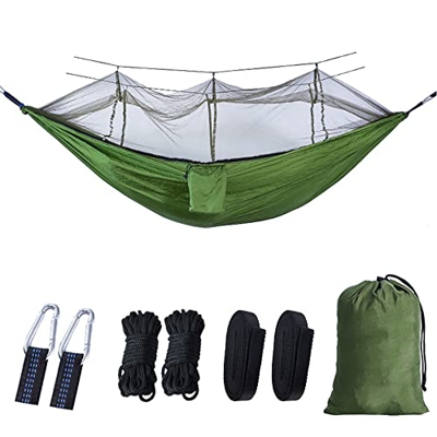 Jooheli Hamaca Exterior con mosquitera 260x140cm, mosquitera Ultraligera Hamaca Camping Capacidad de Carga hasta 300 kg, portátil con Bolsa de Transpo
