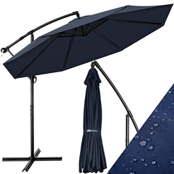 tillvex 300 cm Sombrilla Excentrico | Parasol para Terraza Jardín Balcón Patio | con Manivela y Base en Cruz, giratorio 360º, Protección UV precio