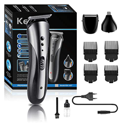 Cortapelos 3 en 1 profesional para hombre, cortapelos eléctricos, recortadora de barba, recortadora de nariz para hombres, con resistente al agua, col características