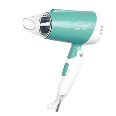 ZCX Dormitorio Secador de Pelo portátil pequeña Potencia con la Mini Estudiantes 200w300w 500w Pequeño hogar Secadores de Pelo (Color : Green)